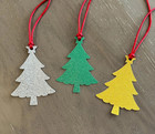 Christmas Tree Glitter Gift Tags 2 5  X 3 5  Choose Color   Pack Amount