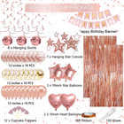 Rose Gold Birthday Party Decorations  Happy Birthday Banner  Rose Gold Fringe Cu