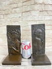 Art Deco Roman Style Female Bronze Bookends Book Ends Sculpture Figurine Pair