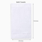 Luxury Bath Towels - Cotton Hotel Spa  26x52 4 pk White Super Absorbent 400 Gsm