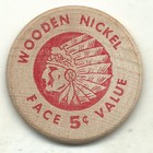 High End 100 Year Anniversary Dunmore Pennsylvania 1962 Red Wooden Nickel-agt505