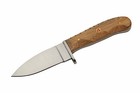 Fixed Blade Skinner Hunting Knife Full Tang Wood Handle W  Leather Sheath