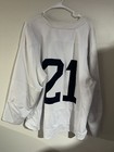  21 Game Used Worn University Of Maine Umaine Black Bears White Practice Jersey