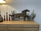 Antique Copper Horse Weathervane Running 31x18 Inches Sculptures Farm Equestrian