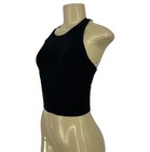 Athleta Girl Large 12 Kids Black Long Distance Bra Cropped Racerback 1-7