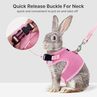 Aiitle Breathable Bunny Harness And Leash Set  Adjustable Straps   Magic Tape De