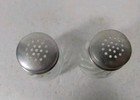 Vintage Salt   Pepper Swirl Glass Shakers 3 5  With Metal Lids