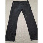 7 For All Mankind Standard Straight Leg Jeans Mens 36 Faded Black Made In Usa
