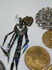 Junk Drawer Pin Brooch Keychains Heart Coins Lot Sterling 925