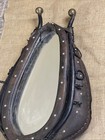 Antique Horse Collar With Brass Ball Hames Leather Mirror Large Size 29in X 20in