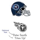 Tennessee Titans -  Engraved Football Whiskey Decanter And 4 Glasses In Woodbox