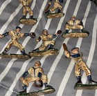 Vintage Painted Lead metal Baseball Fielder Figures Lot Of 7 Used