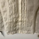 Antique Victorian Edwardian 1900s Sheer Blouse Cotton Voile Embroidery Ivory Top