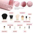 Makeup Brush Set 12pcs Pink Synthetic Makeup Brushes Travel Set With Holder Make
