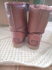 Ugg Leather Boots Croc Short Women s Size 6 Chocolate Brown 1012900