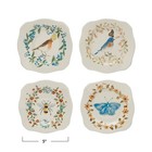 Creative Co-op Scalloped 5  Plate Pick One Robin Bluebird Bee Or Butterfly