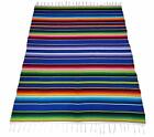 Artisan Falsa Mexican Blanket Saltillo Serape Yoga Throw Made In Mexico X-large 