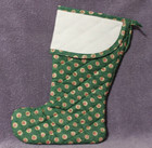 Charles Craft Stocking Large Full Size Russian Green  Print Nwt