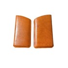Unique  Vtg Tan Genuine Leather Eyeglass Pen Case  Minimalist Slip Cover Classic