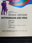 Butterflies Are Free Window Card Poster Vintage 1977 First Edition 14  x22  