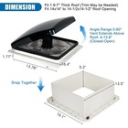 Manual Rv Roof Vent Fan With Led Light  12v Dc 14  Super Quiet Manual Control