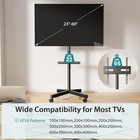 Office Mobile Tv Stand W tray 4 Lockable Wheels For 23-60  Tv height tilt Adjust