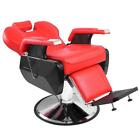 Red Recline Hydraulic Barber Chair Salon Beauty Styling Chair For Beauty Shop
