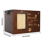 Wooden Pet Memorial Urn For Ashes With Photo Frame Cat   Dog Memory Box Keepsake