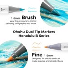 Ohuhu Pastel Markers Alcohol Based -96 Pastel Colors Brush   Fine - Honolulu B