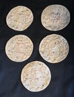 5 Vintage Panama Kuna Guna Mola Coasters Patches 4  Hand Stitched Folk Art Birds