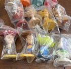 Vtg Complete Set Of 16 Vintage Bobblehead Disney Kellogg Cereal Premium Toys Nos