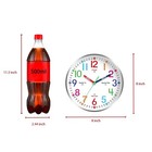 Teaching Clock For   Easy Time Telling  8 Inch  Classroom  Silver