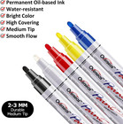 Overseas Paint Marker Pens - 5 Colors Permanent Oil Based Paint Markers  Medium