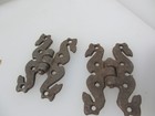 Vintage Iron Hinges Cupboard Cabinet Antique Old Straps Gothic 2 5 h -   8pair