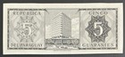 Paraguay 5 Guaranies P 195b  l 1952  Unc  P-195 B