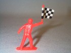 Model Motoring   Scale Slot Car Vintage Flagman   Birthday Cake Topper Nos 