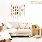 Macrame Hanging Photo Display Wall Decor With String Lights