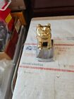 Brand New Authentic Oem Mack Gold Plated Bulldog On A Chrome Base