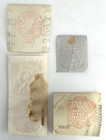 19th Century Antique Great Britain Impressed Duty Stamps Used