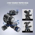 Neewer 3 Way Geared Tripod Head With 360   Panoramic Arca Qr Plate  Th15