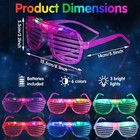 Honoson 102 Pcs Led Light Up Glasses  Glow Shutter One Size  6 Color