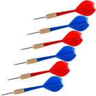 Trademark Games Steel Tip Darts Set - 6 Durable 10g Brass Darts For Team Play