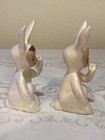 2 Vintage Holland Mold Ceramic Bunny Rabbit Figurines