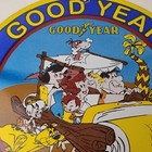 Vintage Goodyear Tires Sign - Porcelain Gas Service Flintstones Advertising Sign