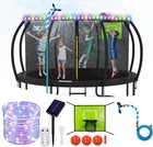 Trampoline Accessories Kit Kids basketball Hoop With 3 Mini Basketballs 50ft    