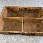 Vintage Lollipop Lolli Pop Soda Bottle Wood Wooden Box Crate 1973
