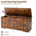 Storage Bench With Lift Top 47 Inch Entryway Bench Safety Hinge Storage Ottoman 