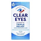 Lot Of 2 Clear Eyes Triple Relief Lubricant Eye Drops  0 5 Fl Oz Exp 04 2029