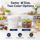 34 Fl Oz   1 Qt Clear Food Grade Plastic Buckets With Lids   Handles  Airtigh   