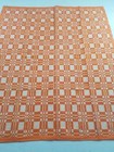 Vintage American Reversible Jacquard Loomed Woolen Coverlet 200x172cms